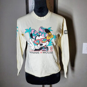 Disney Collection by Neff Minnie Mouse Long Sleeve T-Shirt Women's Size XS